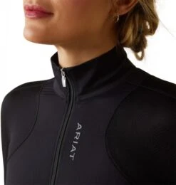 Ariat Breathe 1/4 Zip Long Sleeve - Black -Equestria Shop 17632c