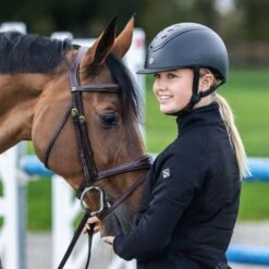 EQX Kylo Riding Hat - Black Matte/Black Gloss -Equestria Shop 17733d