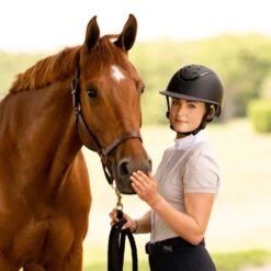 EQX Kylo Wide Peak Riding Hat - Black Matte/Black Gloss -Equestria Shop 17735e