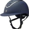 EQX Kylo Wide Peak Riding Hat - Navy Matte/Pewter