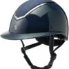 EQX Kylo Sparkly Wide Peak Riding Hat - Navy Gloss/Pewter