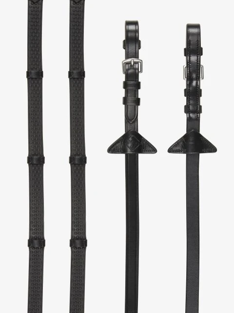 LeMieux Soft Rubber Reins With Stoppers 1 LeMieux Soft Rubber Reins With Stoppers